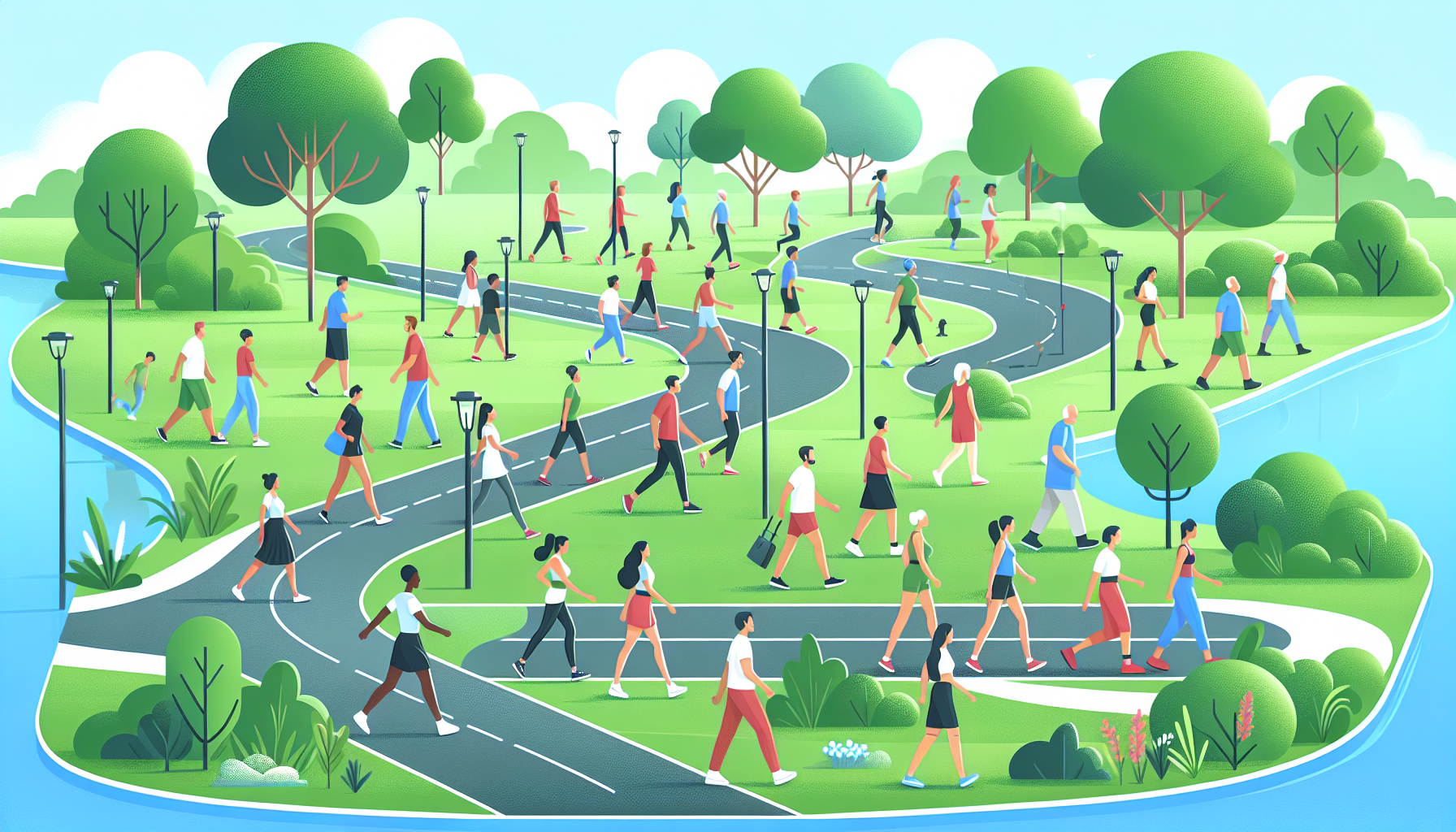 걷기운동으로 건강 지키는 방법  -첫번째